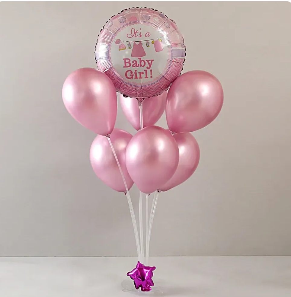It's a Baby Girl Balloon Bouquet