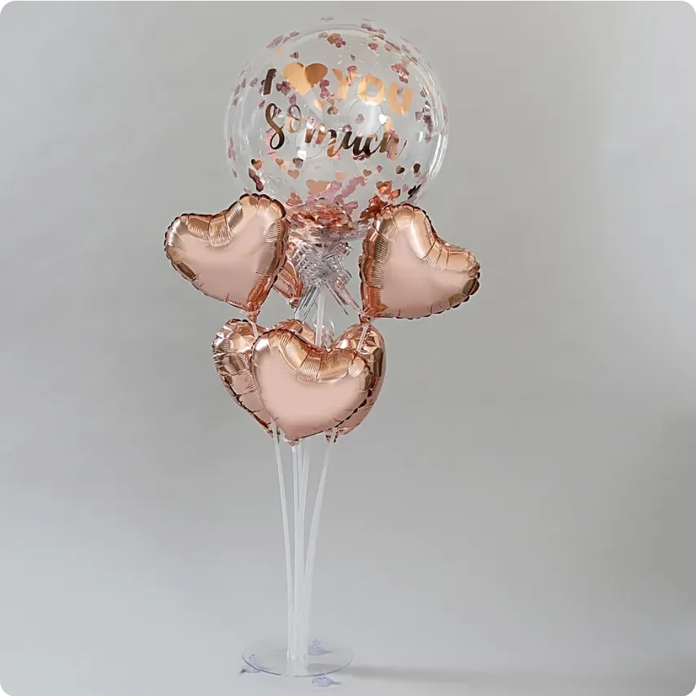 Rose Gold Love You Balloon Bouquet