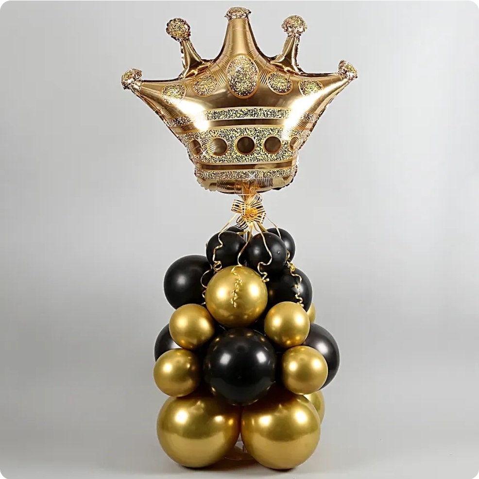 Golden Crown Balloon Bouquet