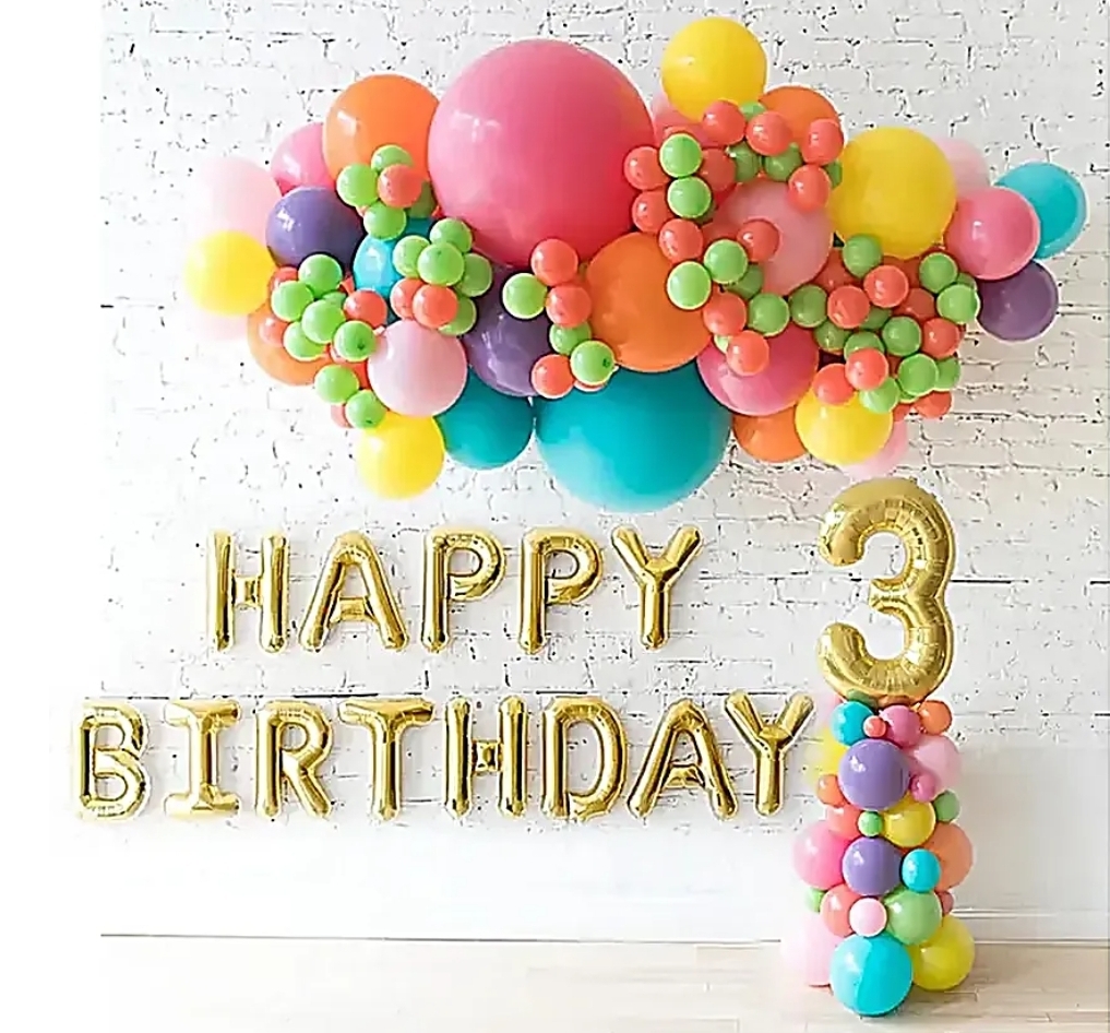 Colourful Kids Birthday Celebration Balloon Decor