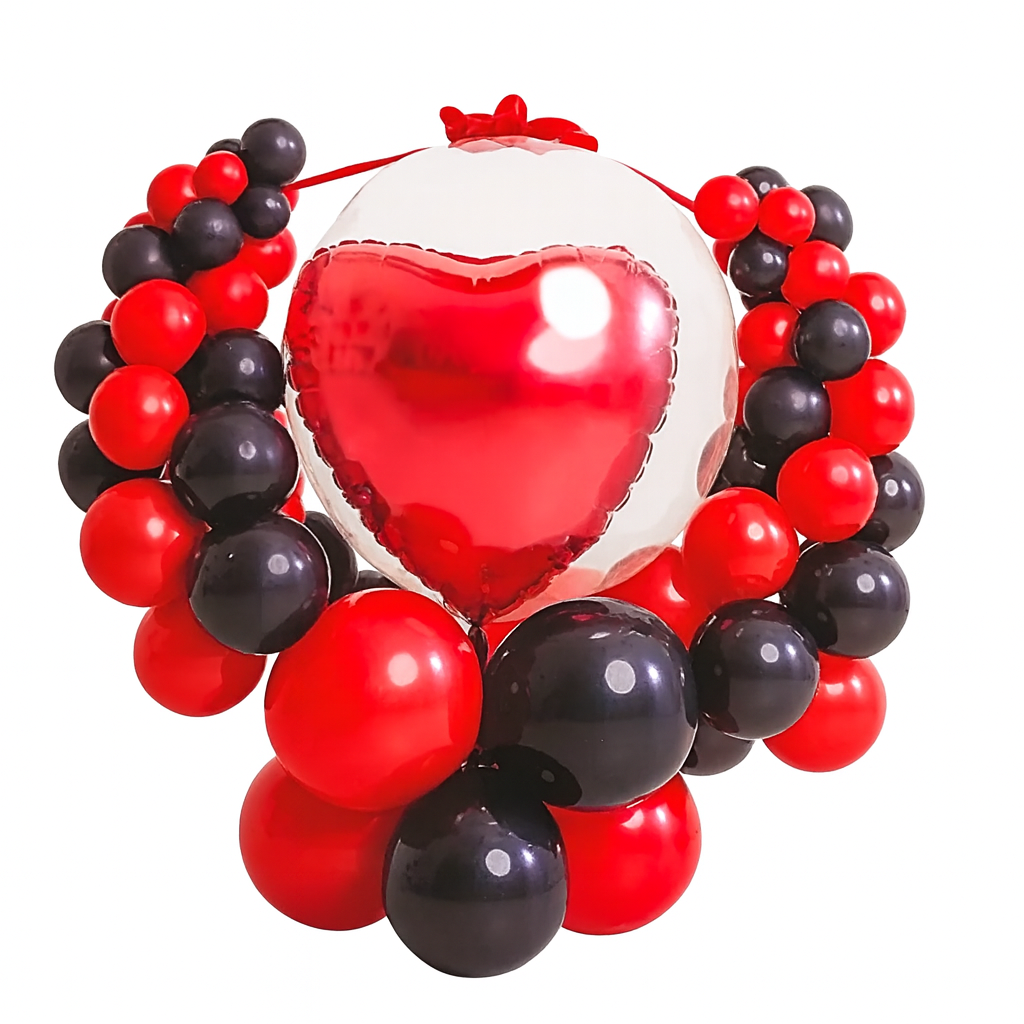 Crimson Love Escape Balloon Arrangement