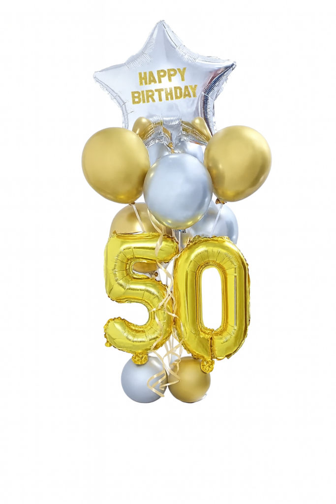 Golden Jubilee Balloon Bouquet