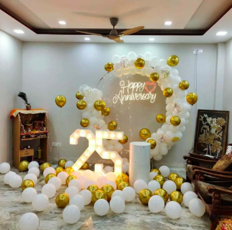 25th Anniversary Ring Decor