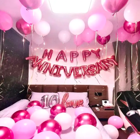 Pink White Theme Decoration