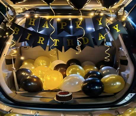 Black Golden Car Decor