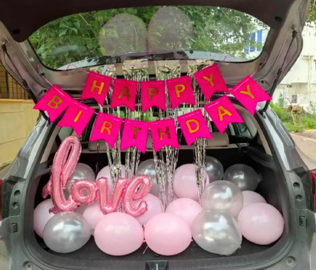 Simple Car Boot Decor for Birthday