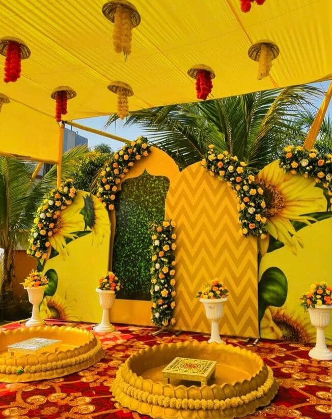 Sunflower Grove – Yellow & Green Haldi/Mehndi Celebration