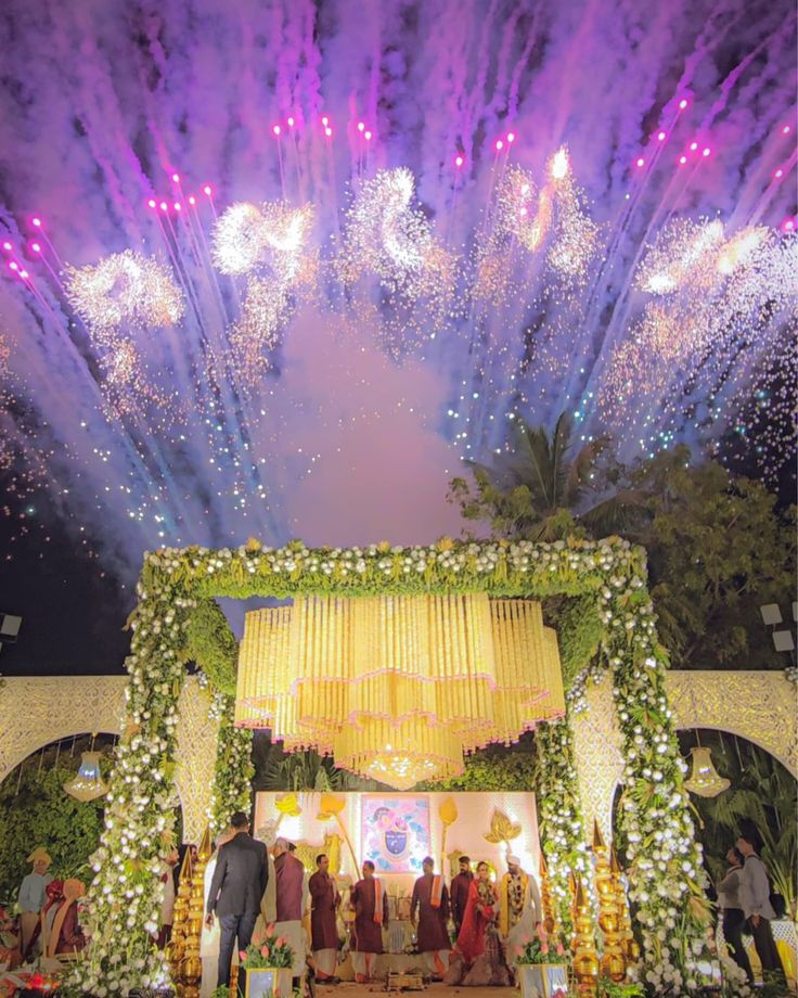 ✨ Grand Wedding Backstage – Night Fireworks by Floroon ✨