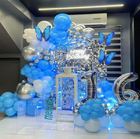 Blue White Butterfly Theme