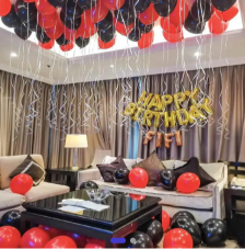 Red Black birthday decoration Theme