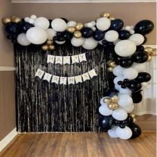 Black White Arch Birthday decoration