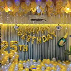 Gold Birthday Hall Decoration