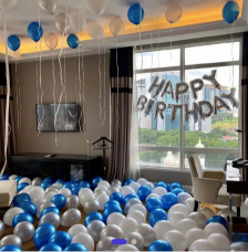 Simple Hall Birthday Decoration