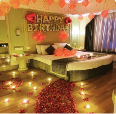 Rose and Candles Decoration